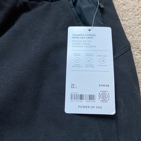 Athleta‎ New Triumph Hybrid Wide Crop Large - Picture 9 of 10